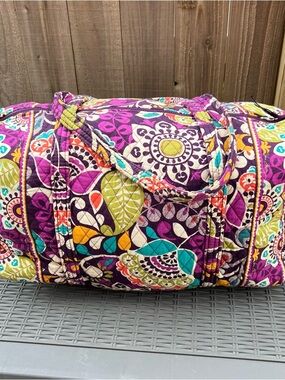 Vera Bradley Large Duffel Bag — “Plum Crazy” Pattern